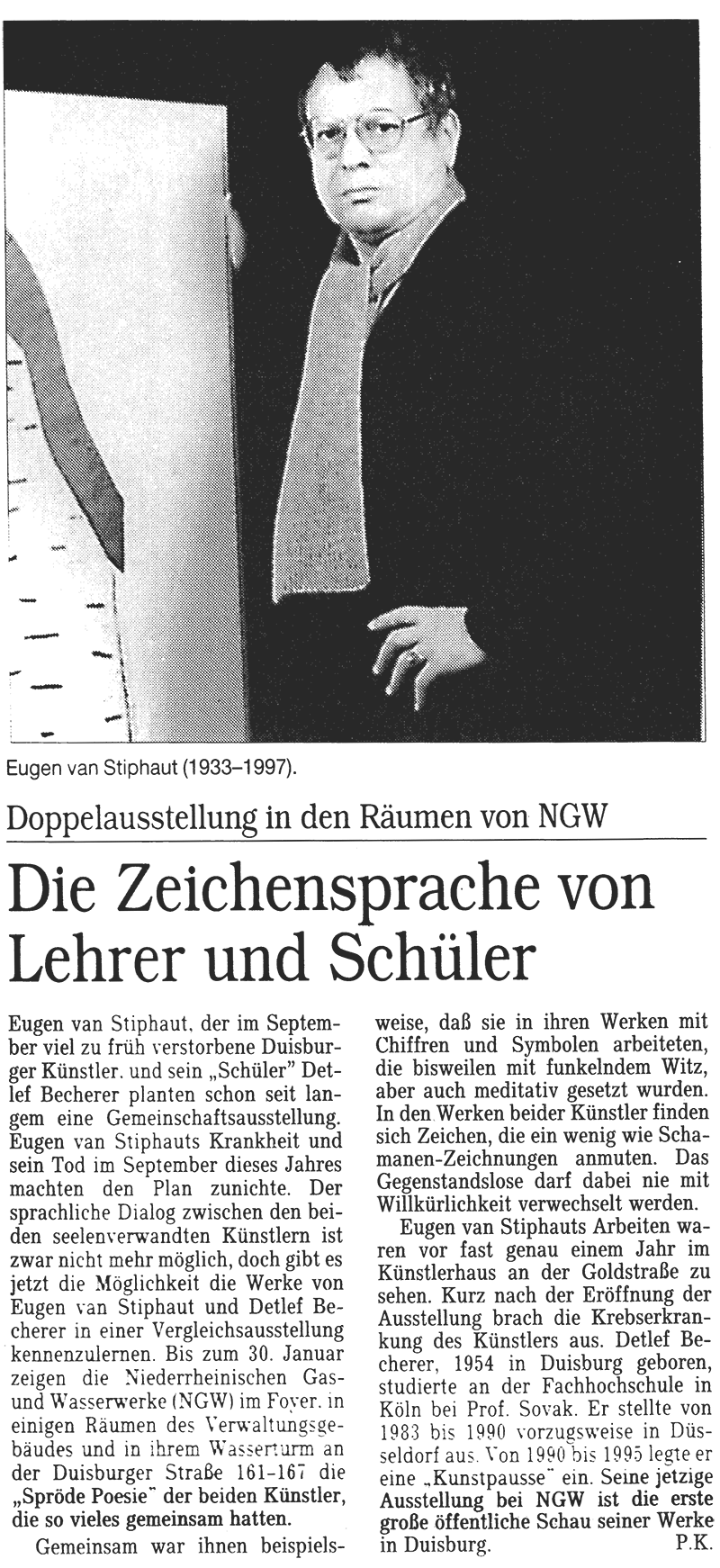 Zeitungsartikel Rheinische Post, 07.01.1998