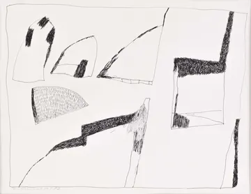Eugen van Stiphaut: 1982, Stift auf Papier, 40 x 30cm