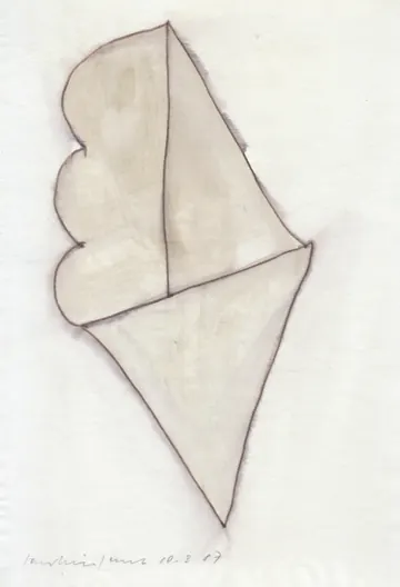 Eugen van Stiphaut: 1987, Tusche und Aquarell, 20 x 29,5cm
