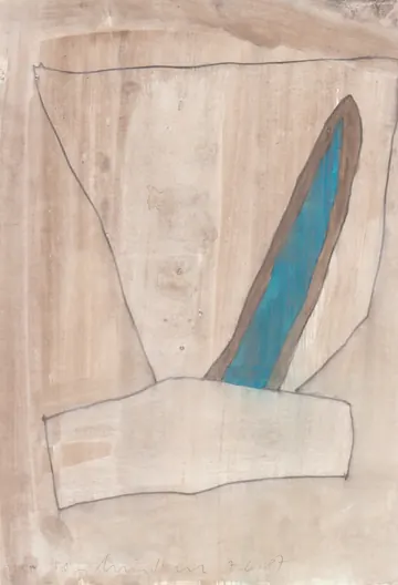 Eugen van Stiphaut: 1987, Tusche und Aquarell, 20 x 29,5cm