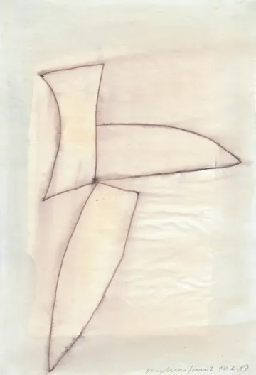 Eugen van Stiphaut: 1987, Tusche und Aquarell, 20 x 29,5cm