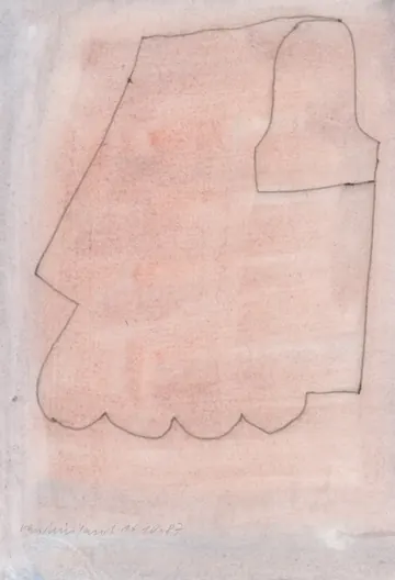 Eugen van Stiphaut: 1987, Tusche und Aquarell, 20 x 29,5cm