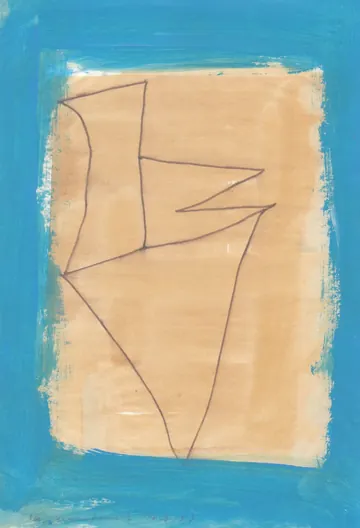 Eugen van Stiphaut: 1987, Tusche und Aquarell, 20 x 29,5cm