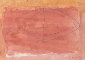 Eugen van Stiphaut: 1987, Tusche und Aquarell, 29,5 x 20cm