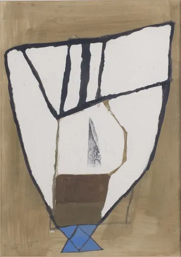 Eugen van Stiphaut: 1988, Mischtechnik, 29 x 40cm