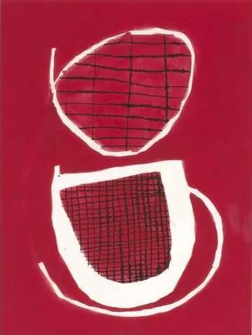 Eugen van Stiphaut: 1988, Mischtechnik, 24 x 32cm