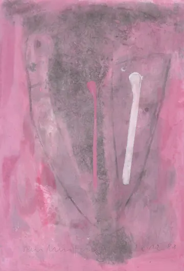 Eugen van Stiphaut: 1988, Tusche und Aquarell, 20 x 29,5cm