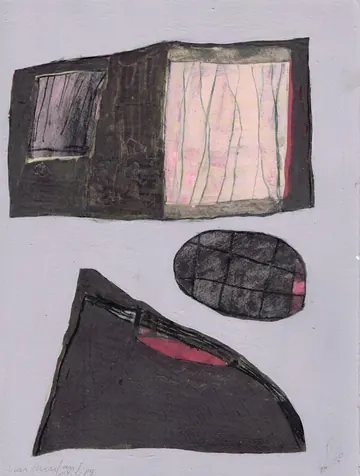 Eugen van Stiphaut: 1989, Mischtechnik, 24 x 32cm