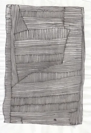 Eugen van Stiphaut: 1989, Tusche und Aquarell, 20 x 29,5cm