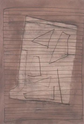 Eugen van Stiphaut: 1989, Tusche und Aquarell, 20 x 29,5cm